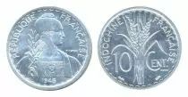 Indochina Franz&ouml;sin 10 Cents Woman with laurel