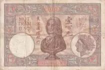 Indochina Franz&ouml;sin 100 Piastres - Duplex - ND (1936-1939) - Serial Q.234 - P.51d