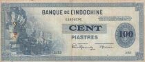 Indochina Franz&ouml;sin 100 Piastres - Stone statues - Farmers - 1945 - Series G153