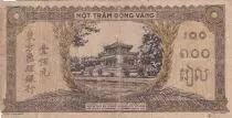 Indochina Franz&ouml;sin 100 Piastres Market - 1942 - Letter D - Serial F 403797