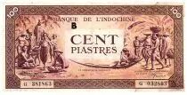 Indochina Franz&ouml;sin 100 Piastres Market - 1942 - Letter G 032863