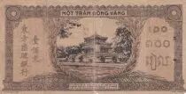 Indochina Franz&ouml;sin 100 Piastres Market - 1942 - Letter L - Serial M 209543