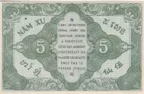 Indochina Franz�sin 5 Cents - Green - ND (1942) - Serial A - P.88a
