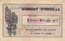 Indochina Franz&ouml;sin 5 Francs - Dumont D\'Urville - 1936 - E0798 - Kol.210