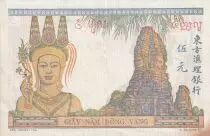 Indochina Franz&ouml;sin 5 Piastres - Warrior - 1949 - XF - P.55d