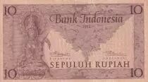 Indonesia 10 Rupiah - Goddess Prajnaparamita - 1952 - XF - P.43b