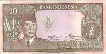 Indonesia 10 Rupiah,  President Sukarno - Woman - 1960 - P.83