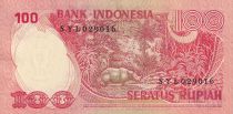Indonesia 100 Rupiah - Rhinoceros - 1977 - Serial SYL - UNC - P.116