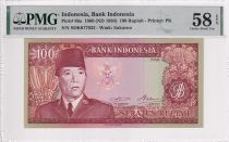 Indonesia 100 Rupiah Sukarno - 1960 - PMG 58 EPQ