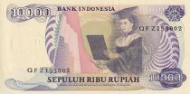 Indonesia 10000 Rupiah - R.A. Kartini - 1985 -  Serial QFZ - NEUF - P.126