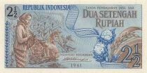 Indonesia 2 1/2 Rupiah - 1961 - Replacement - P.79