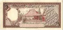 Indonesia 5 Rupiah,  Woman - House - 1955 - P.55