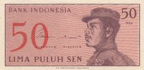 Indonesia 50 Sen Soldier - Remplacement note Serial XSE - 1964