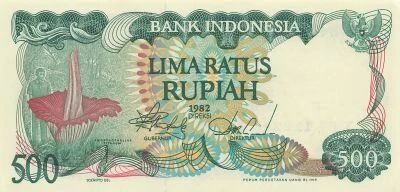 Indonesia 500 Rupiah - 1982 - Replacement - P.121