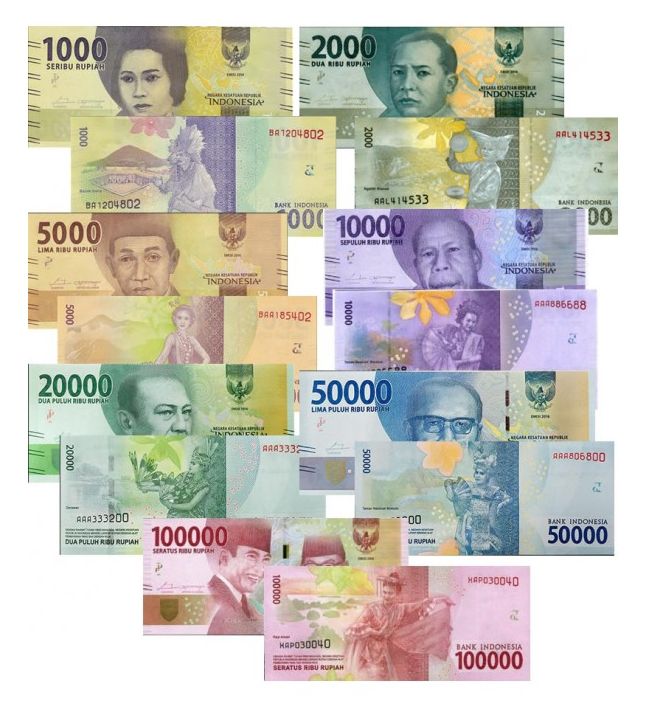 Banknote Indonesia Set of 7 banknotes 2022 New serial 