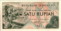 Indonésie 1 Rupiah,  Moisson - 1961 - P.78