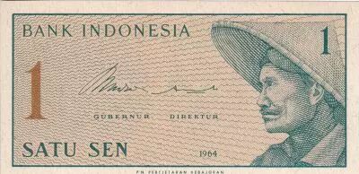 Indon�sie 1 Sen - Homme - 1964 - S�ries vari�es - P.90a