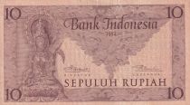 Indonésie 10 Rupiah - Déesse Prajnaparamita - 1952 - SUP - P.43b