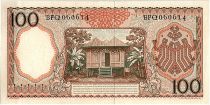 Indonésie 100 Rupiah,  Plantation de caoutchouc - 1959 - P.58