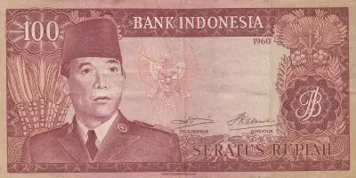 Indon�sie 100 Rupiah - Pr�sident Sukarno - Couple - 1960