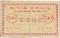 Indonésie 100 Rupiah Rose