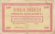 Indonésie 100 Rupiah Rose