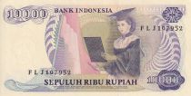 Indonésie 10000 Rupiah - R.A. Kartini - 1985 -  Série FLJ - NEUF - P.126