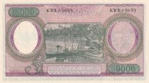 Indonésie 10000 Rupiah - Travailleurs - Rivière - 1964 - Série KWR - P.100b