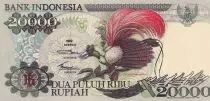 Indon&eacute;sie 20000 Rupiah - Oiseau rouge - Fleur - 1992 - S&eacute;rie AAM - NEUF - P.132a