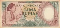 Indon&eacute;sie 5 Rupiah - 1958 - Remplacement - P.55