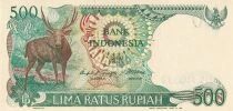 Indon&eacute;sie 500 Rupiah - Cerf de Timor - 1988 - S&eacute;rie EDZ