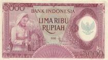 Indon&eacute;sie 5000 Rupiah - 1958 - Remplacement - P.64