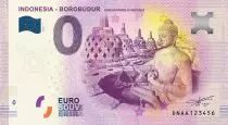 Indon&eacute;sie Billet 0 Euro Souvenir - Temple de Borobudur - Indon&eacute;sie 2019