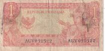 Indonesien 1 Rupiah - President Sukarno - Javanese Dancer - 1964