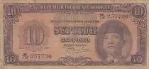 Indonesien 10 Rupiah - Dr Soekarno - Rice field - 1950