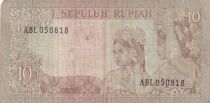Indonesien 10 Rupiah - President Sukarno - Dancer - 1960