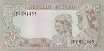 Indonesien 10 Rupiah,  President Sukarno - Woman - 1960 - Serial JFV