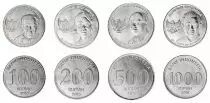 Indonesien 100,200,500 and 1000 Rupiah - Set of 4 Coins - 2016 - AU