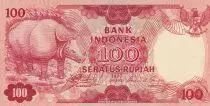 Indonesien 100 Rupiah - Rhinoceros - 1977 - Serial SYL - UNC - P.116