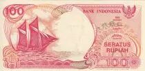 Indonesien 100 Rupiah - Sailboat Pinisi - Volcano Anak Krakatau - Serial ROZ - 1992 - UNC - P.127a