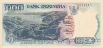 Indonesien 1000 Rupiah - Lompat Batu Pulau Nias - Danau Toba - 1992 -  Serial EAZ - UNC - P.129a