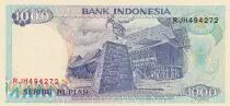 Indonesien 1000 Rupiah - Lompat Batu Pulau Nias - Danau Toba - 1992 -  Serial RJH - P.129a