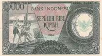Indonesien 10000 Rupiah - Workers - River - 1964 - Serial WWM - UNC - P.100b