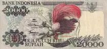 Indonesien 20000 Rupiah - Red bird - Flower - 1992 - VF - P.1332a