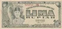 Indonesien 5 Rupiah - Dr Soekarno - 2 letters - 1947