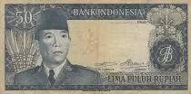 Indonesien 50 Rupiah - Pr&eacute;sident Sukarno - Danceurs - 1960