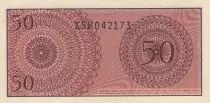 Indonesien 50 Sen Soldier - Remplacement note Serial XSE - 1964