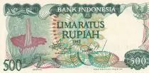 Indonesien 500 Rupiah - Flower - 1982 - Serial GDH - UNC - P.121