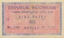 Indonesien 500 Rupiah Pink and blue