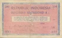 Indonesien 500 Rupiah Pink and blue